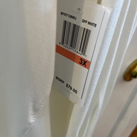 Melissa McCarthy Seven7 White Plus-Size Oversized Long Sleeve Tunic Sz 3x - Picture 4 of 9